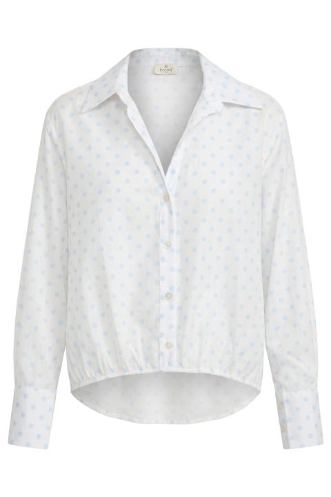 Camicia pois elastico pois celeste - Primavera Estate 2026 | Brend