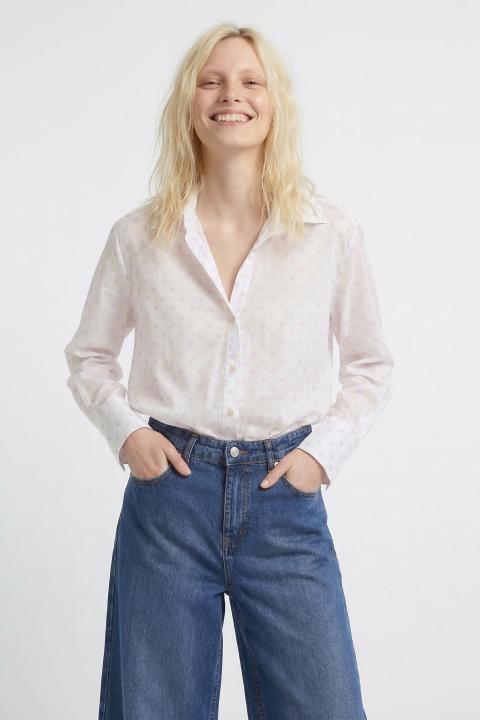 Camicia pois elastico pois lilla - Primavera Estate 2026 | Brend