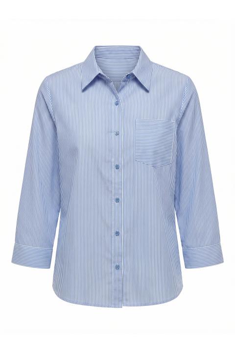 Camicia rigata manica larga rigo blu - Primavera Estate 2026 | Brend