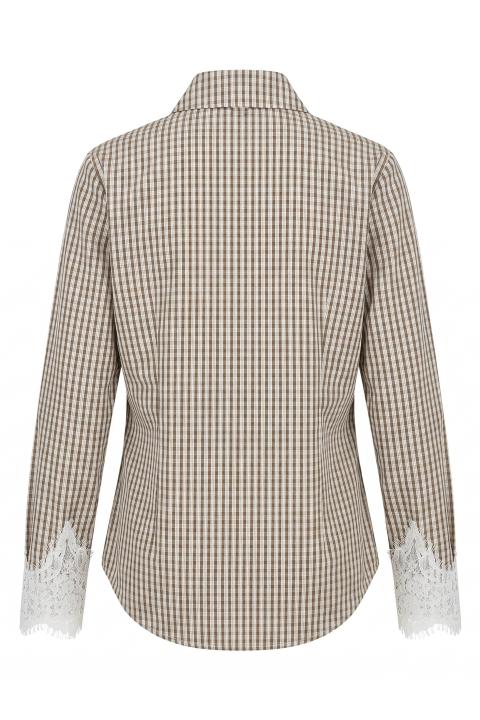 Camicia check polsi pizzo check moro - Primavera Estate 2026 | Brend
