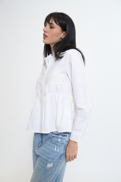 Camicia riprese vita bianco - Primavera Estate 2026 | Brend