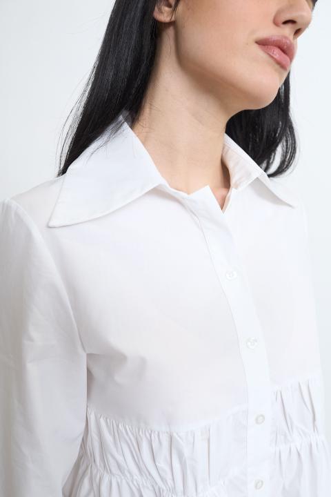 Camicia riprese vita bianco - Primavera Estate 2026 | Brend
