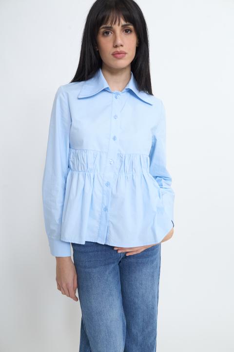 Camicia riprese vita celeste - Primavera Estate 2026 | Brend