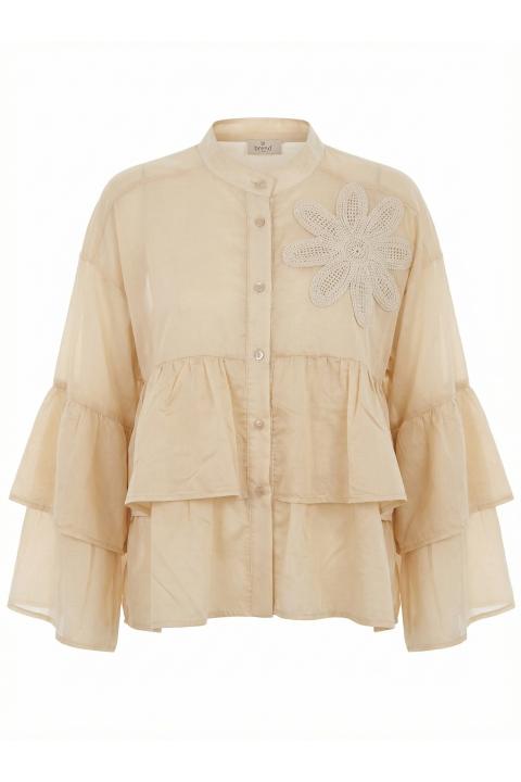 Camicia balze crochet ecrÙ - Primavera Estate 2026 | Brend
