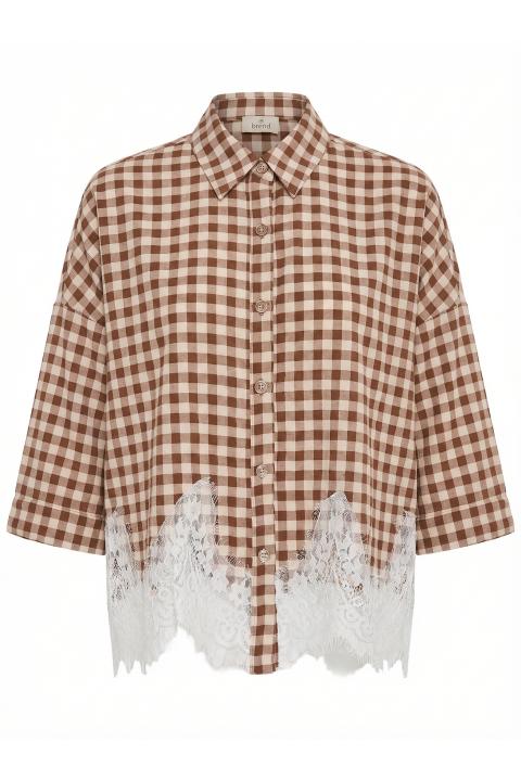 Camicia fondo pizzo vichy moro - Primavera Estate 2026 | Brend