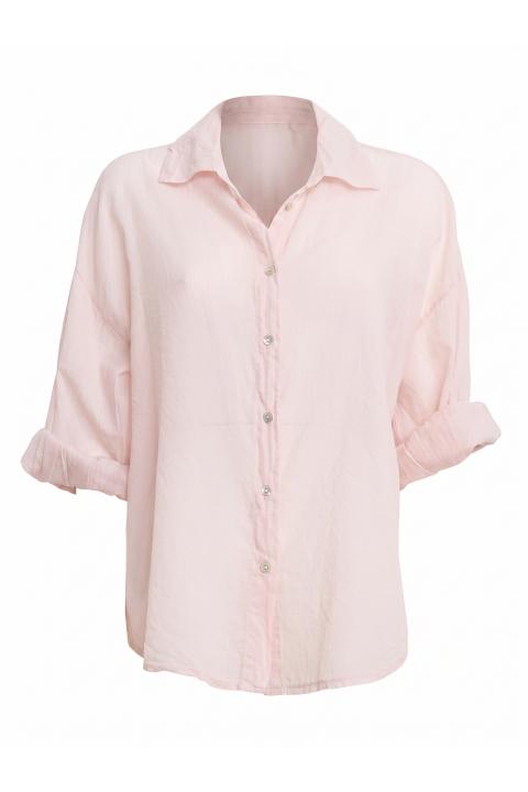 Camicia over con collo rosa - Primavera Estate 2026 | Brend