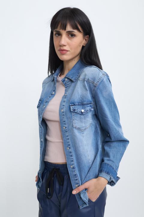 Camicia denim taschini denim medio - Primavera Estate 2026 | Brend