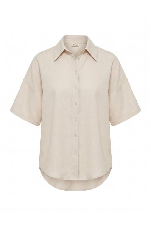 Camicia kimono asimmetrica beige - Primavera Estate 2026 | Brend