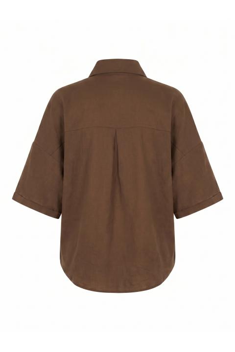 Camicia kimono asimmetrica moka - Primavera Estate 2026 | Brend
