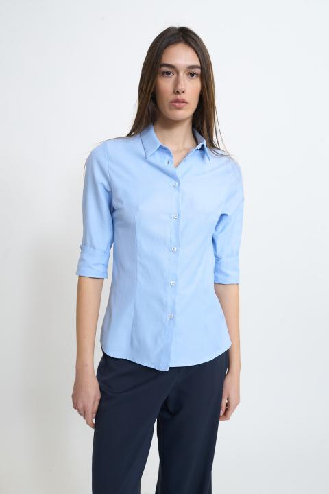 Camicia avvitata celeste - Primavera Estate 2026 | Brend