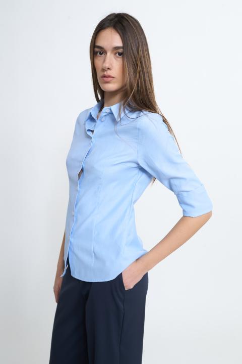 Camicia avvitata celeste - Primavera Estate 2026 | Brend