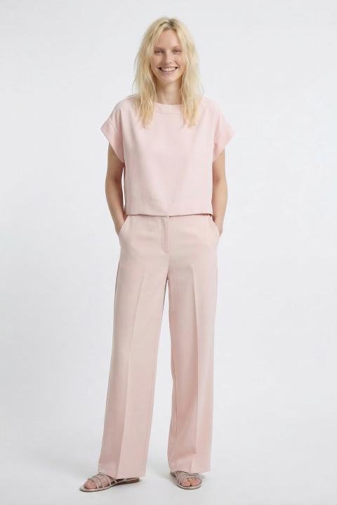 Canotta mezza manica fluida rosa - Primavera Estate 2026 | Brend