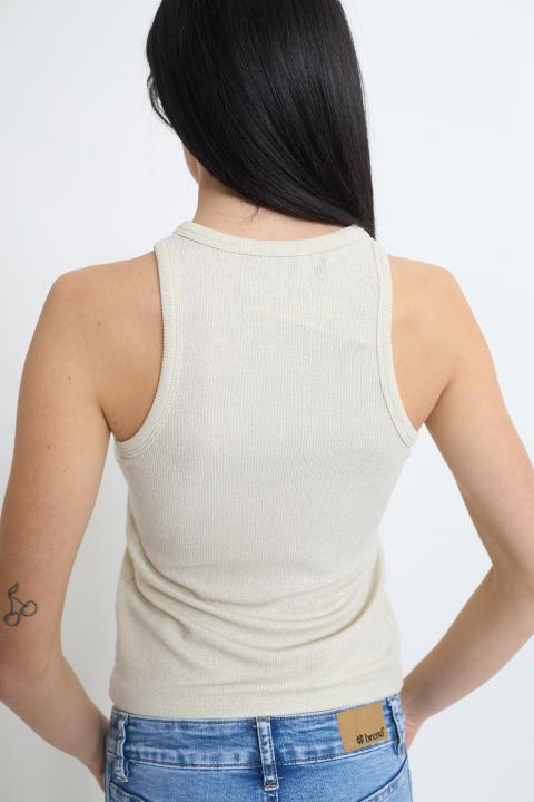 Canotta costine lurex panna - Primavera Estate 2026 | Brend