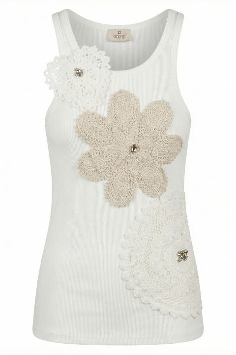 Canotta 3 crochet panna - Primavera Estate 2026 | Brend