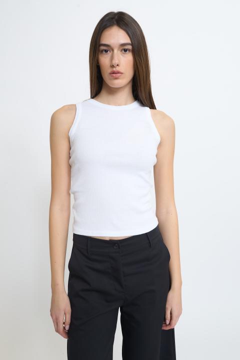 Canotta vogatore costine bianco - Primavera Estate 2026 | Brend