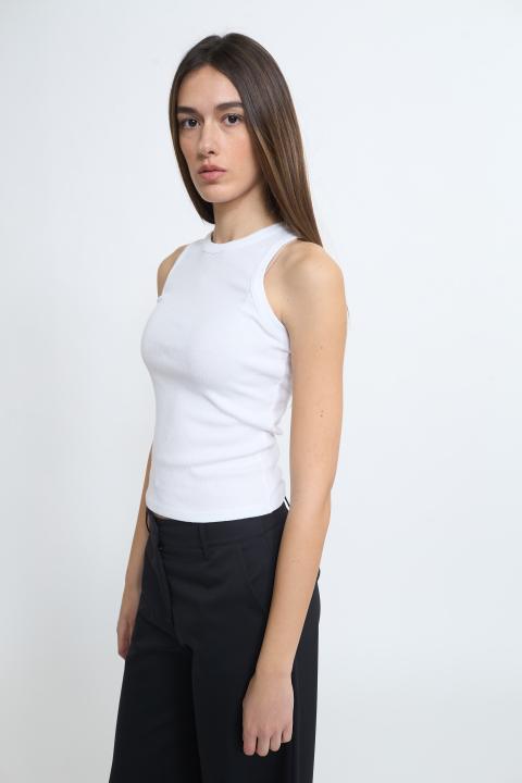 Canotta vogatore costine bianco - Primavera Estate 2026 | Brend