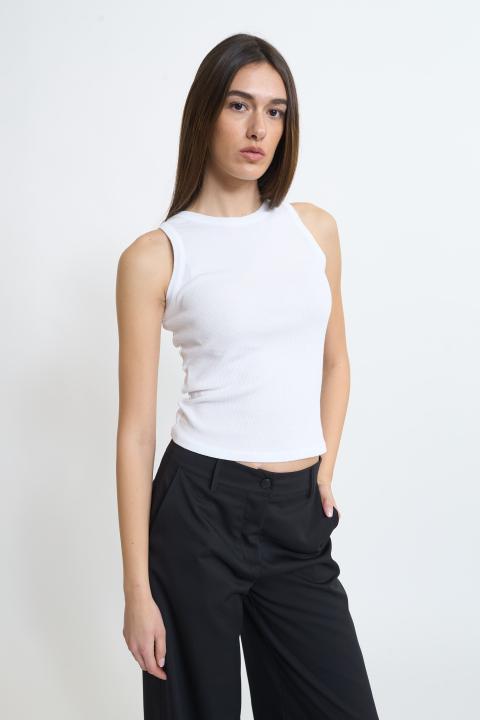 Canotta vogatore costine bianco - Primavera Estate 2026 | Brend