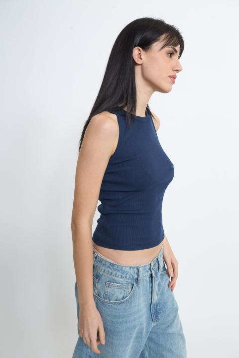 Canotta vogatore costine blu - Primavera Estate 2026 | Brend