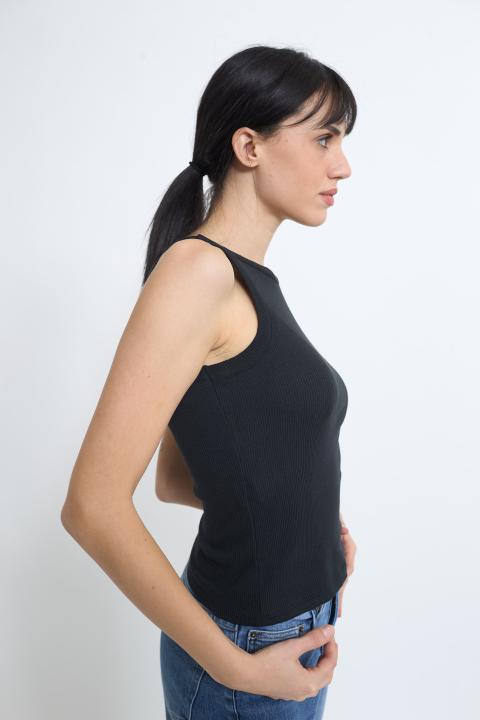 Canotta vogatore costine nero - Primavera Estate 2026 | Brend