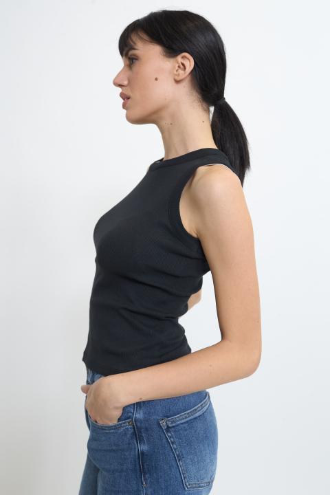 Canotta vogatore costine nero - Primavera Estate 2026 | Brend