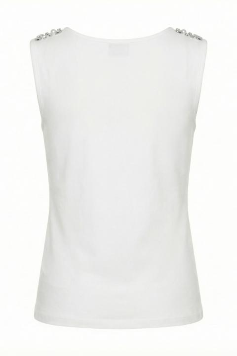 Canotta bretelle strass bianco - Primavera Estate 2026 | Brend