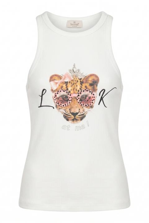 Canotta stampa Leopardo bianco - Primavera Estate 2026 | Brend
