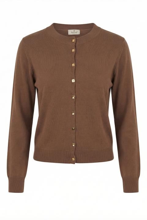 Cardigan bottoni oro toffee - Primavera Estate 2026 | Brend