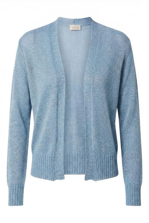 Cardigan aperto lurex azzurro - Primavera Estate 2026 | Brend