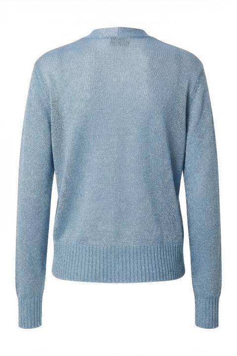 Cardigan aperto lurex azzurro - Primavera Estate 2026 | Brend