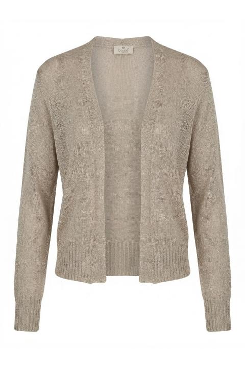 Cardigan aperto lurex beige - Primavera Estate 2026 | Brend
