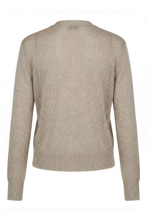 Cardigan aperto lurex beige - Primavera Estate 2026 | Brend