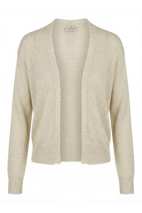 Cardigan aperto lurex panna - Primavera Estate 2026 | Brend