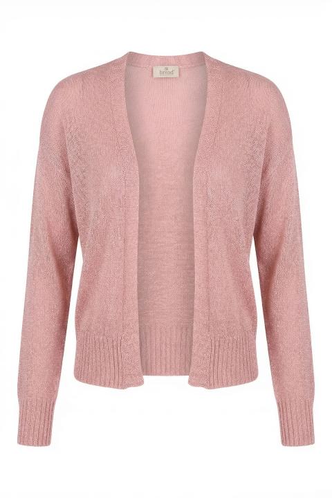 Cardigan aperto lurex rosa - Primavera Estate 2026 | Brend
