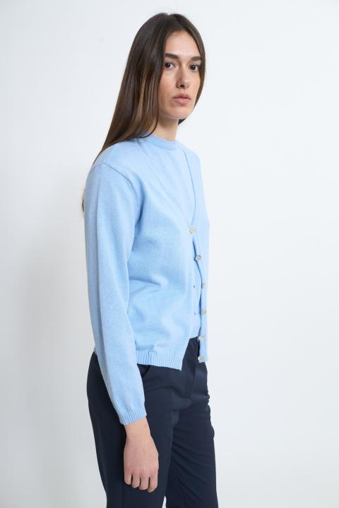 Cardigan scollo V celeste - Primavera Estate 2026 | Brend
