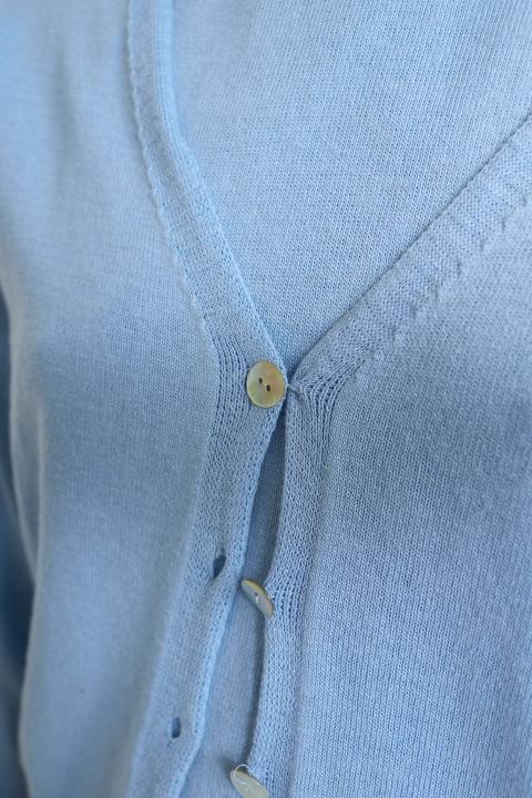 Cardigan scollo V celeste - Primavera Estate 2026 | Brend
