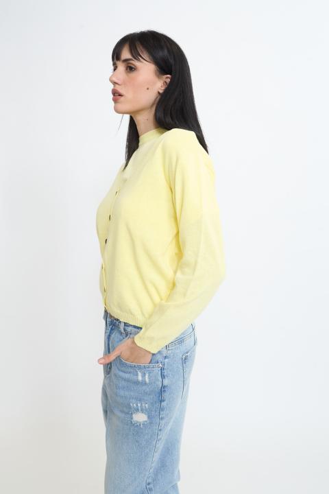 Cardigan scollo V lime - Primavera Estate 2026 | Brend