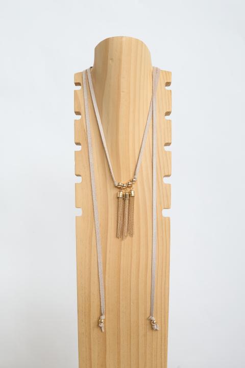 Collana doppia nappine oro/beige - Primavera Estate 2026 | Brend