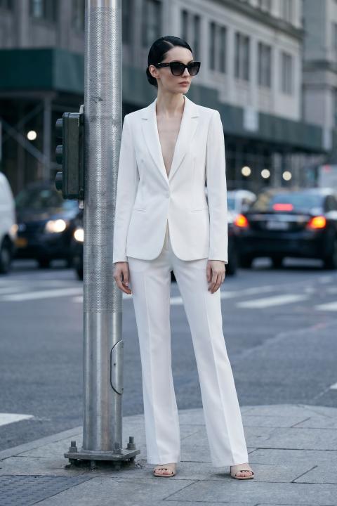 Giacca avvitata e panta-flare panna - Primavera Estate 2026 | Brend