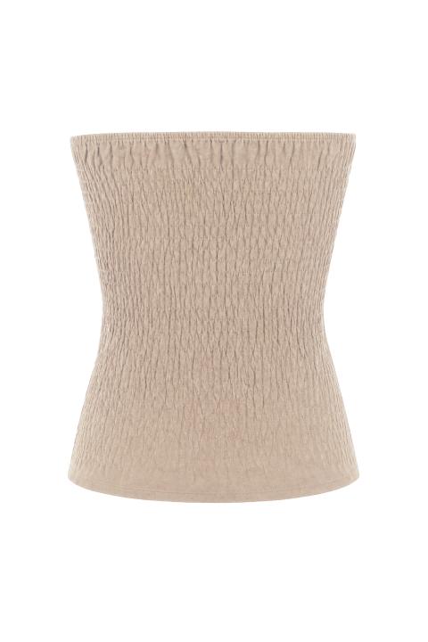 Fascia balza e punto smock beige - Primavera Estate 2026 | Brend
