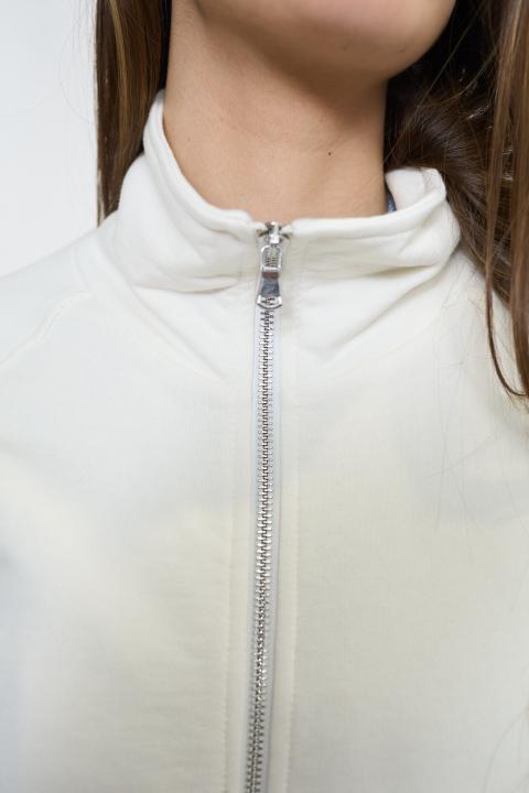 Felpa over zip panna - Primavera Estate 2026 | Brend