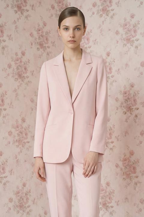 Giacca 1 bottone tessuto fluido rosa - Primavera Estate 2026 | Brend