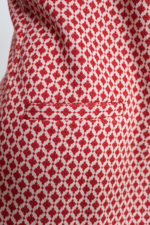 Giacca sciallata jacquard rombetto rosso - Primavera Estate 2026 | Brend