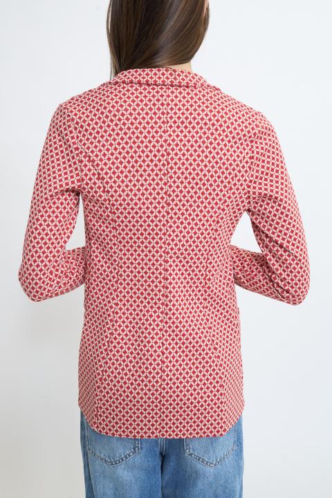Giacca sciallata jacquard rombetto rosso - Primavera Estate 2026 | Brend