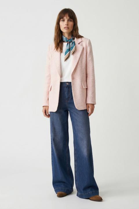 Giacca dritta bouclè paillettes rosa - Primavera Estate 2026 | Brend