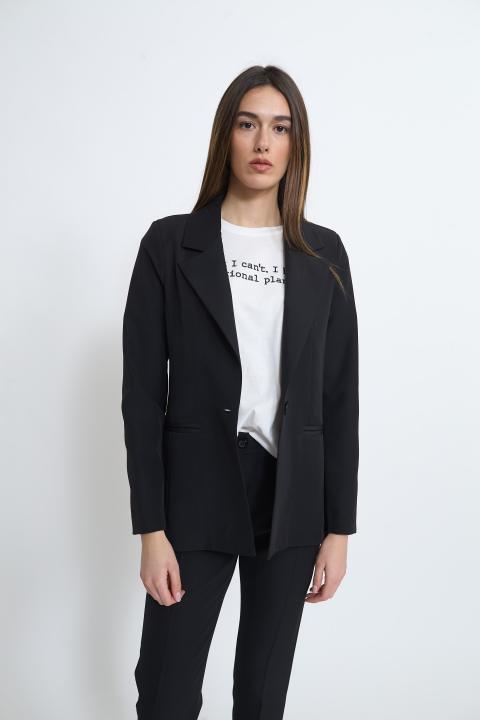 Giacca avvitata 1 bottone nero - Primavera Estate 2026 | Brend