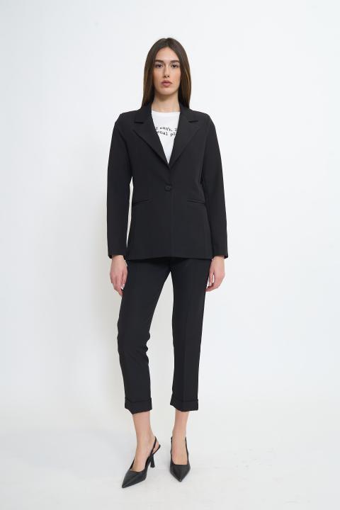 Giacca avvitata 1 bottone nero - Primavera Estate 2026 | Brend