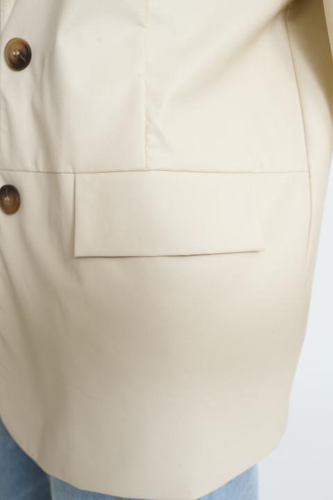 Giacca over effetto pelle beige - Primavera Estate 2026 | Brend