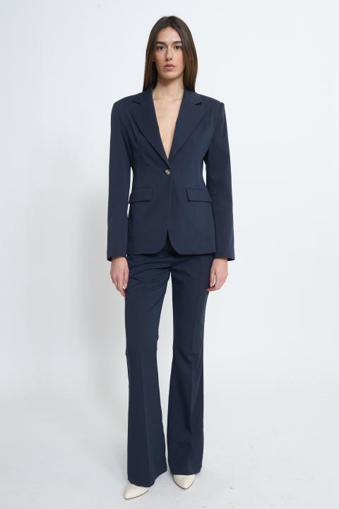 Giacca 1 bottone pattine blu - Primavera Estate 2026 | Brend