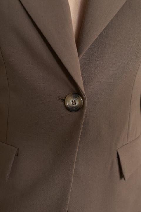 Giacca 1 bottone pattine taupe - Primavera Estate 2026 | Brend