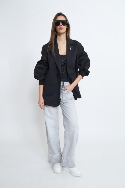 Giacca over alamaro nero/nero - Primavera Estate 2026 | Brend